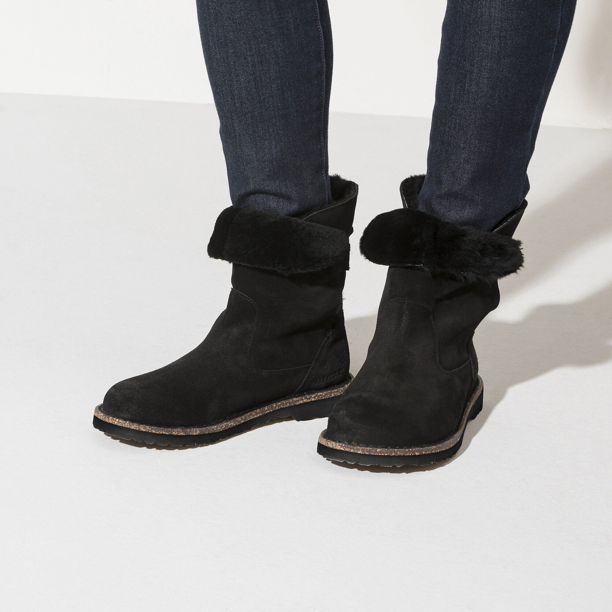 Uppsala Shearling Suede Leather Black - Image 5
