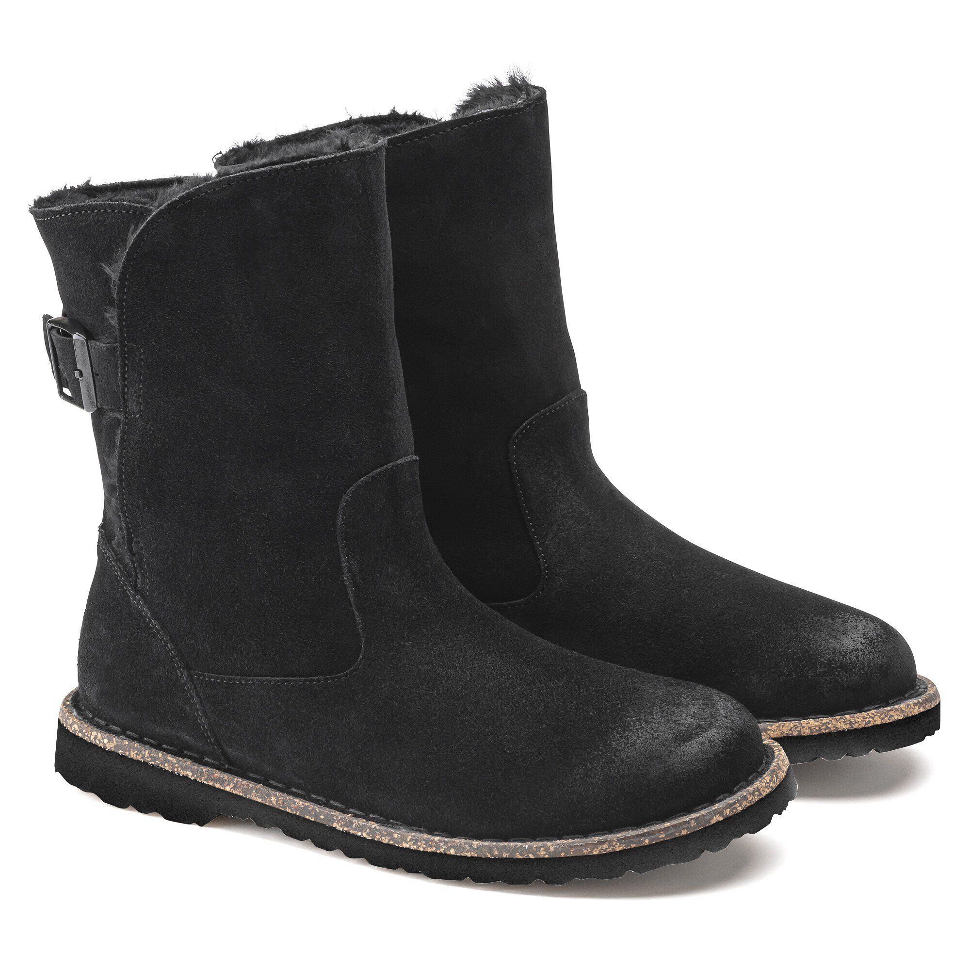 Uppsala Shearling Suede Leather Black - Image 7