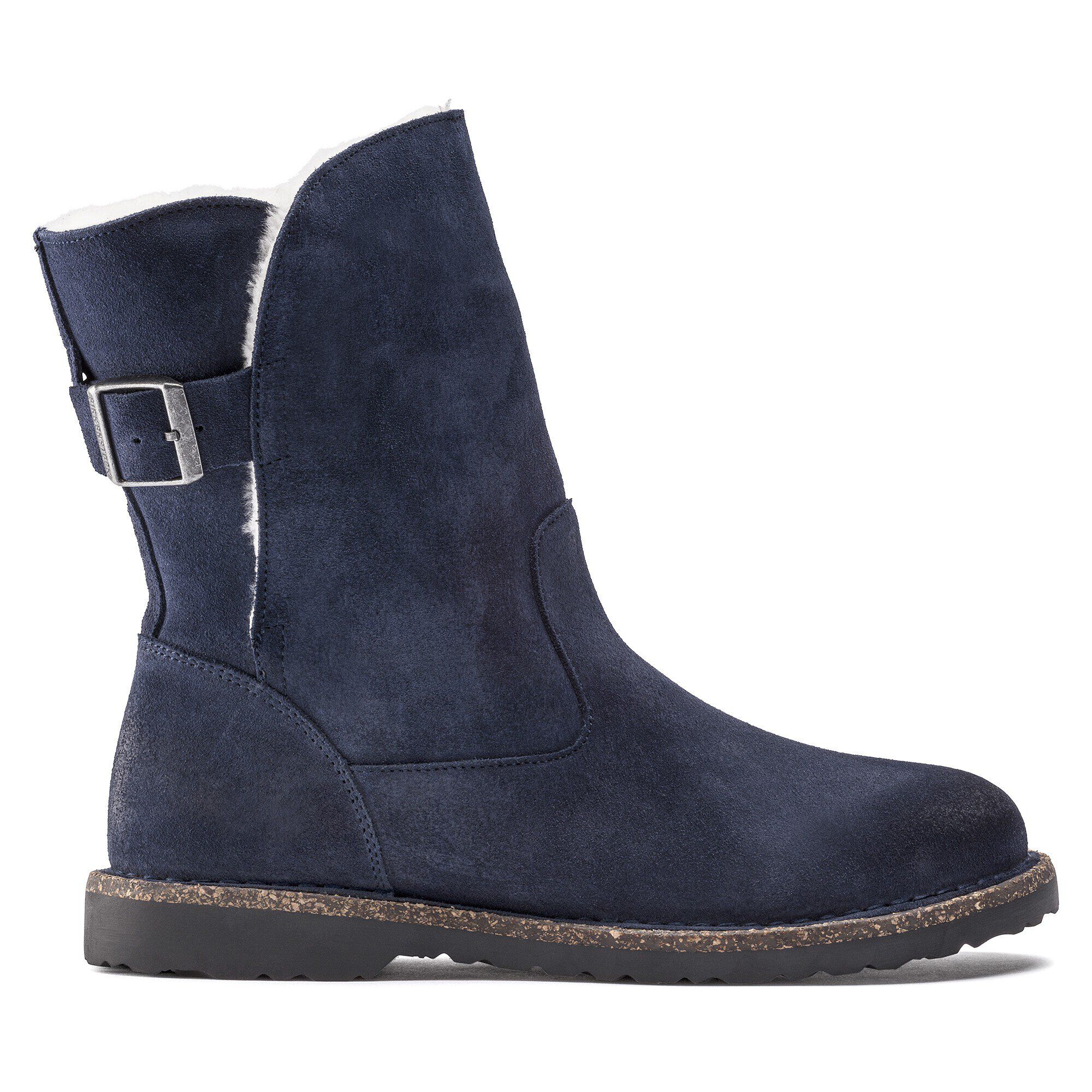 Uppsala Shearling Suede Leather Navy - Image 3