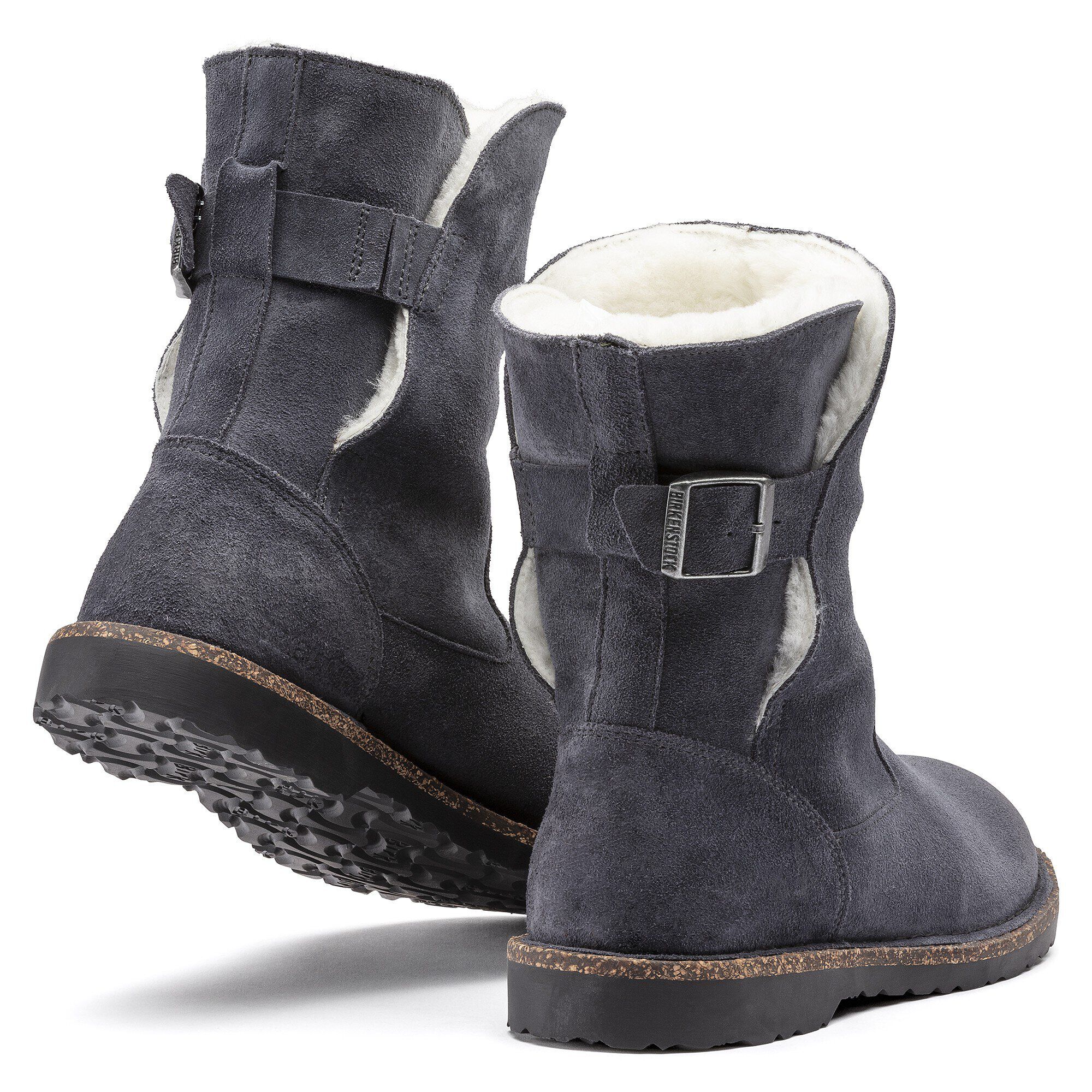 Uppsala Shearling Suede Leather Graphite - Image 4