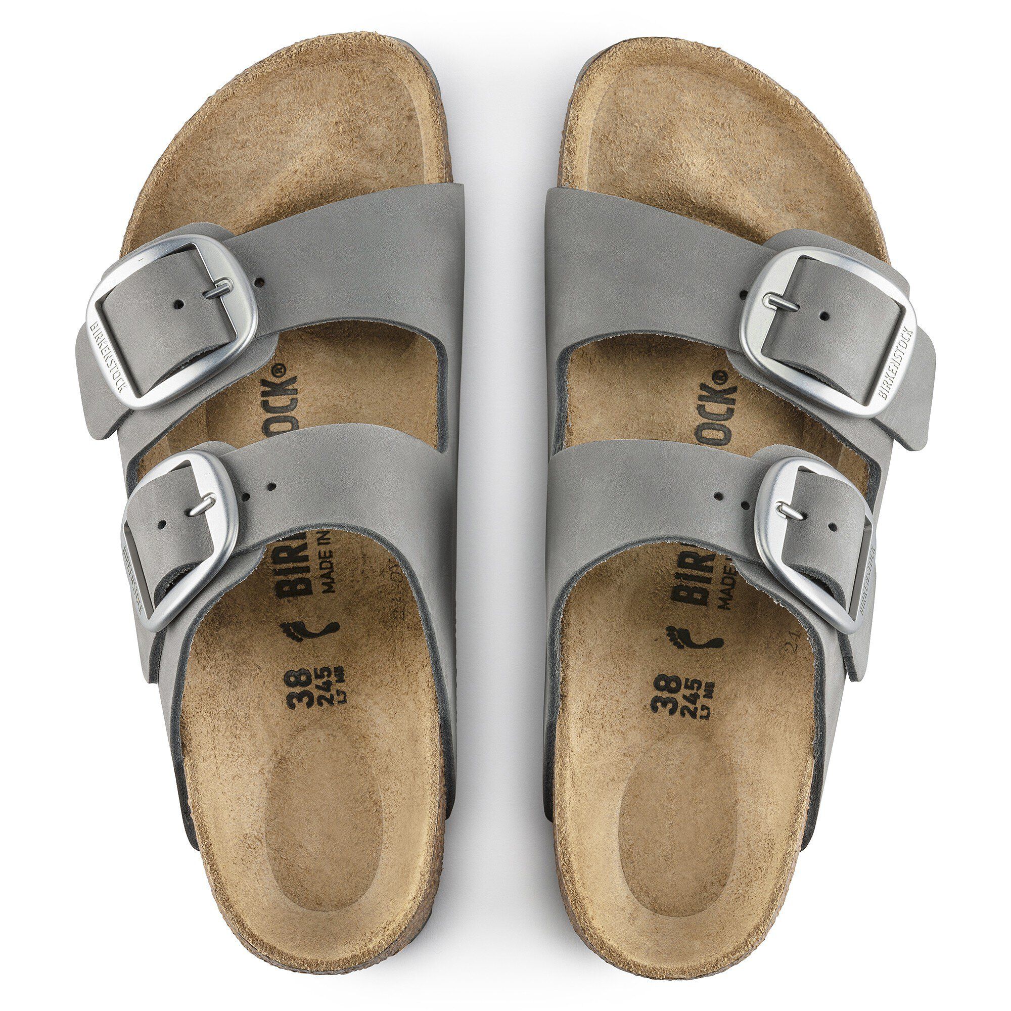 Alternative view of Arizona Big Buckle Nubuck Leather Dove Gray