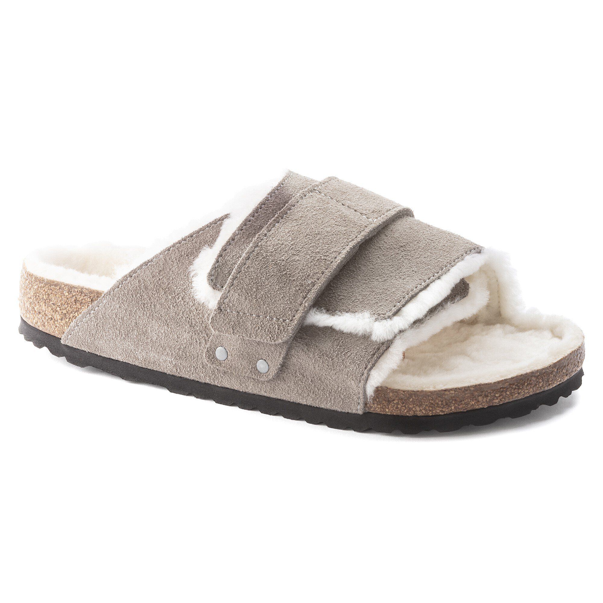 Kyoto Shearling Suede Leather-Shearling Stone Coin