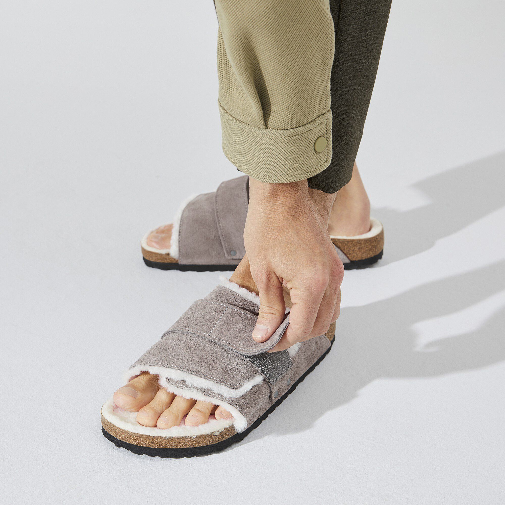 Kyoto Shearling Suede Leather-Shearling Stone Coin - Image 5