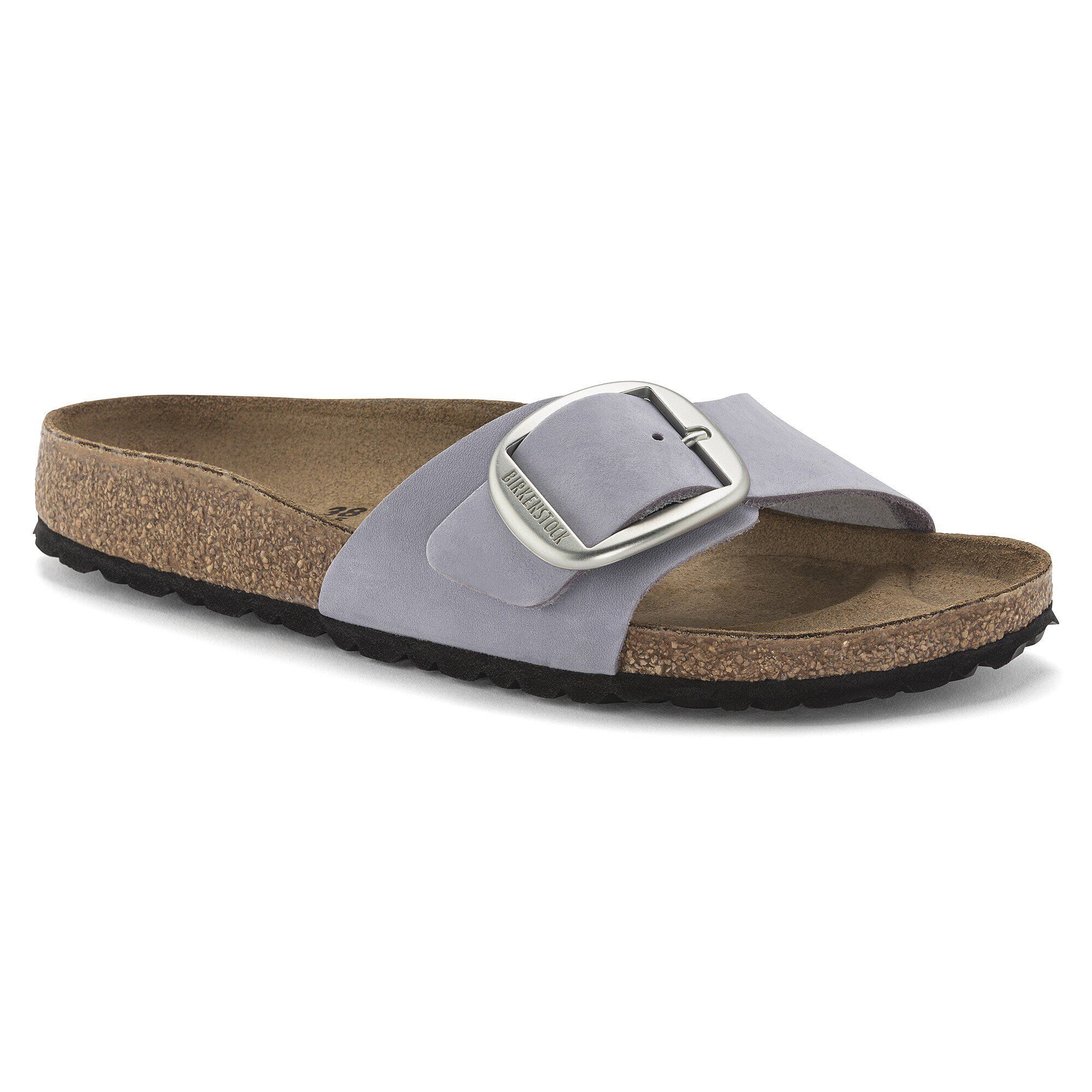 Madrid Big Buckle Nubuck Leather Purple Fog