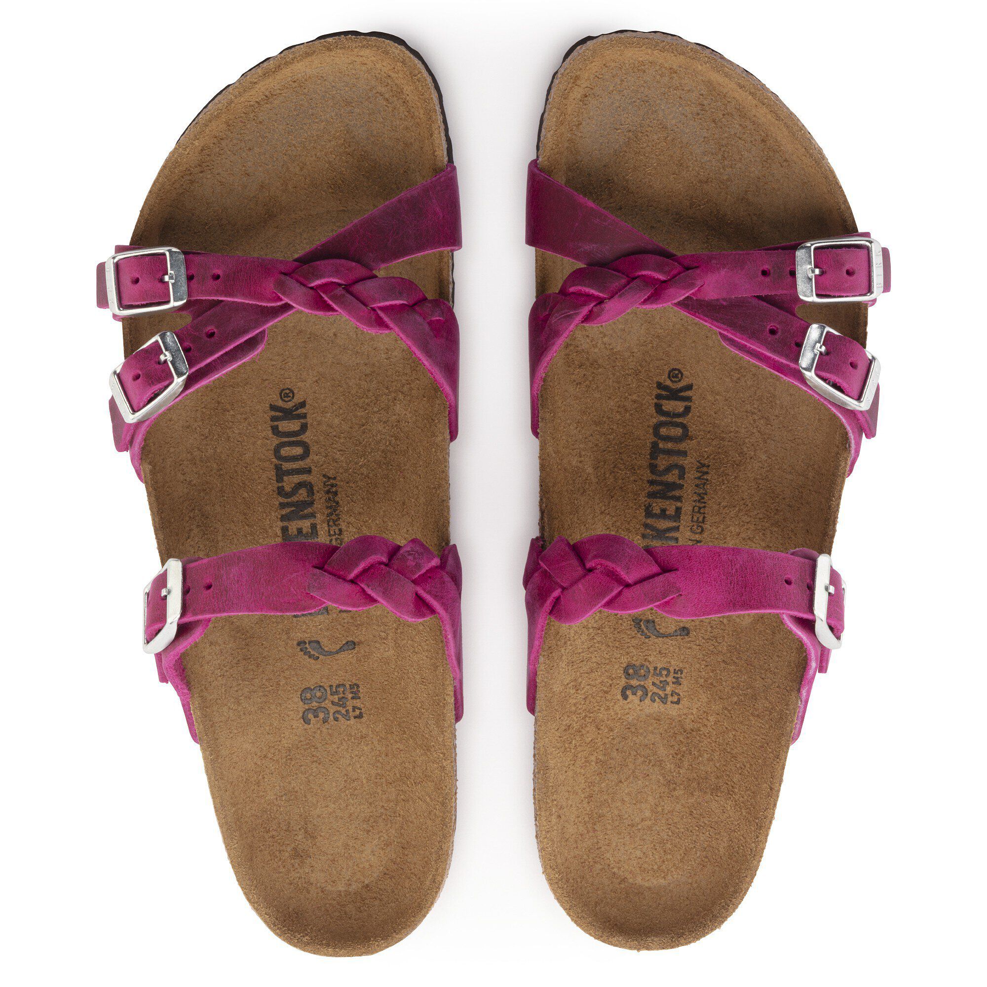 Alternative view of Franca Braided Oiled Leather Festival Fuchsia