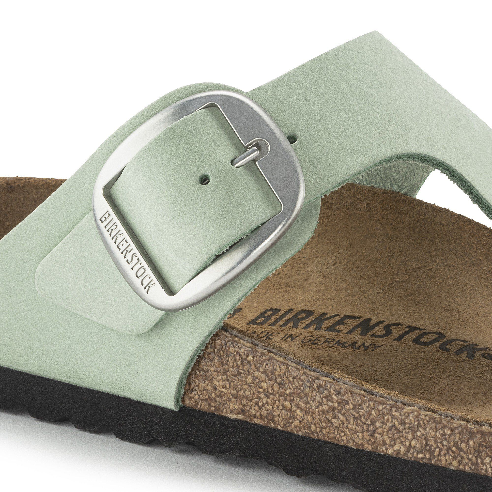 Gizeh Big Buckle Nubuck Leather Matcha - Image 4