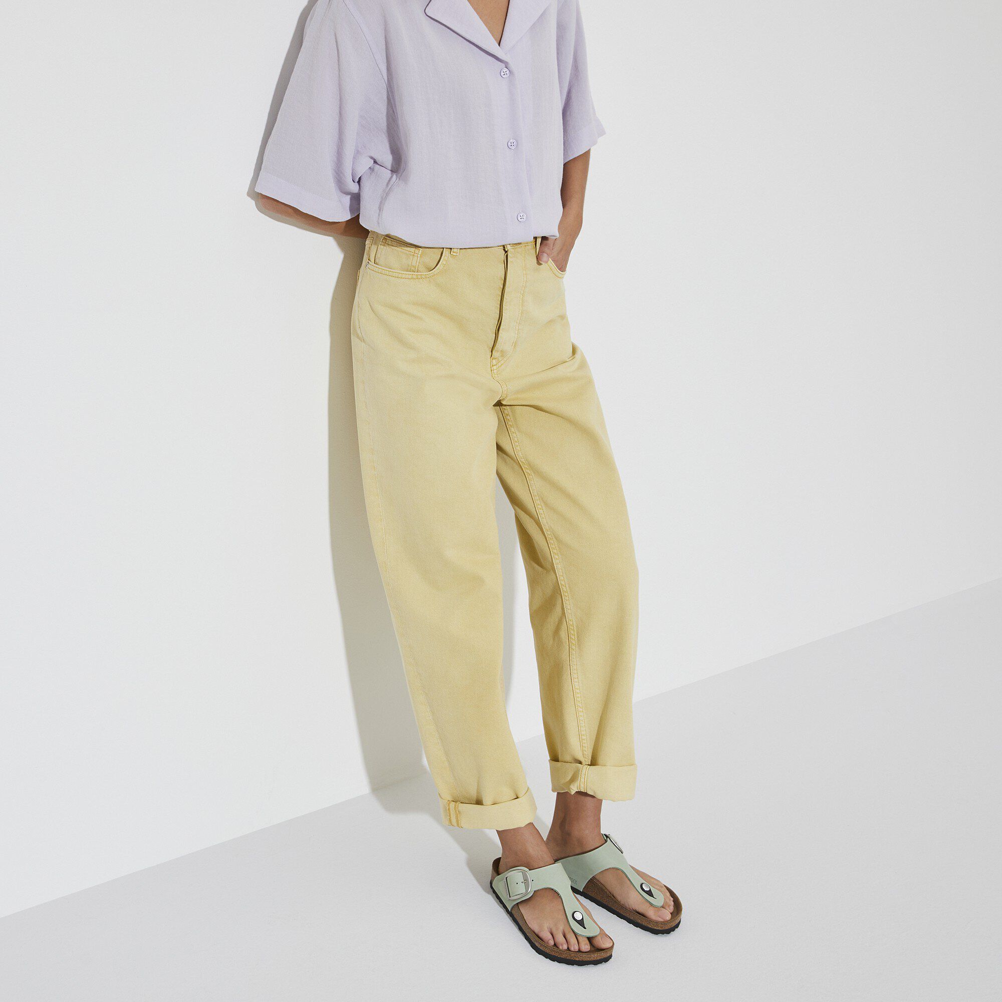 Gizeh Big Buckle Nubuck Leather Matcha - Image 6
