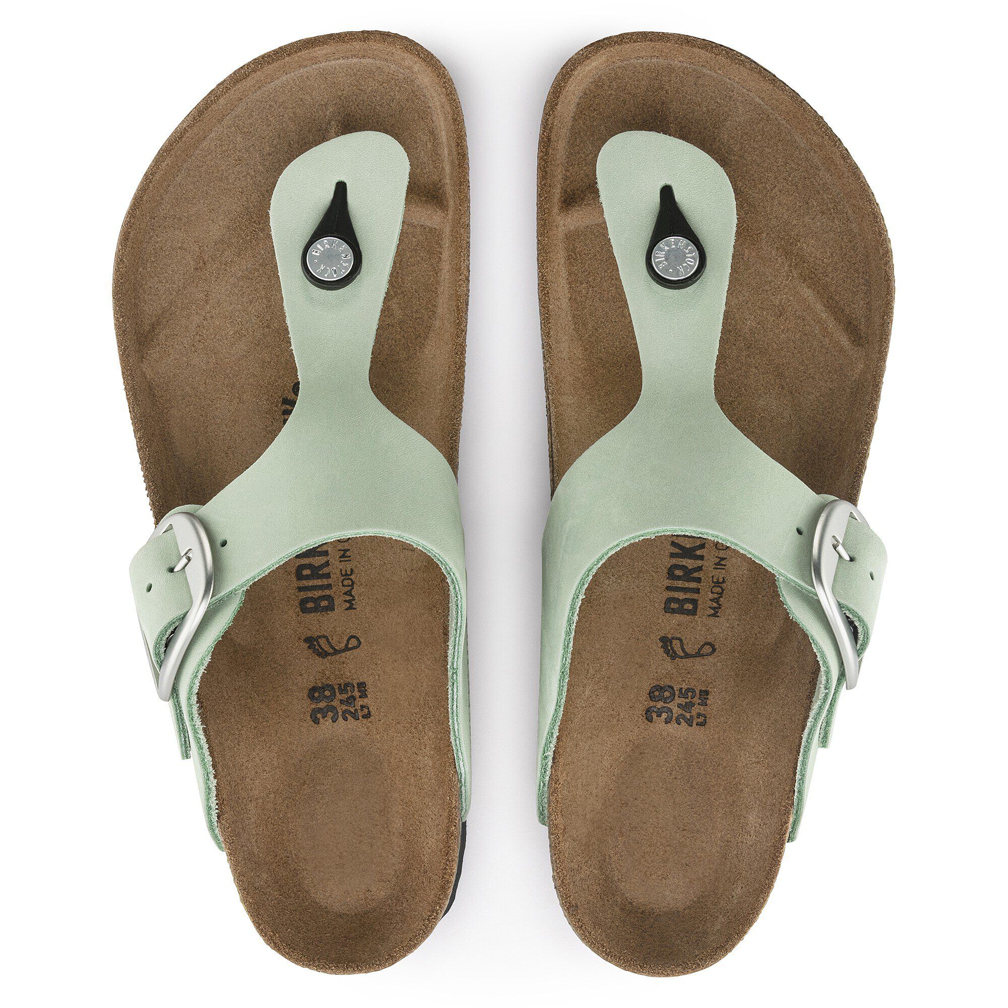 Alternative view of Gizeh Big Buckle Nubuck Leather Matcha