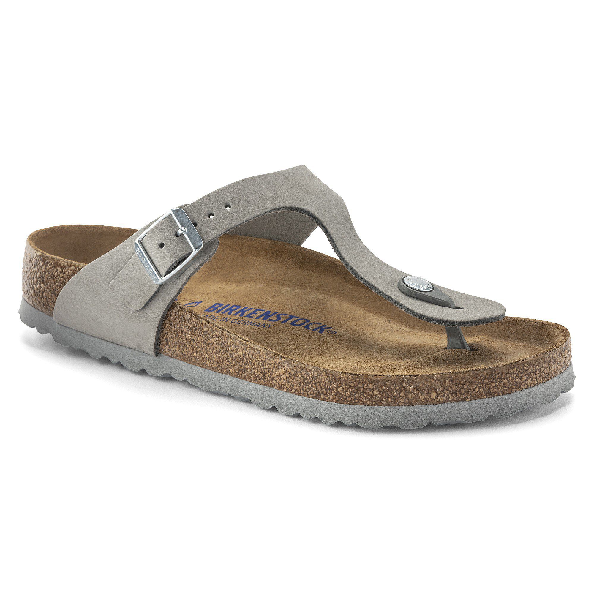Gizeh Soft Footbed Nubuck Leather Dove Gray