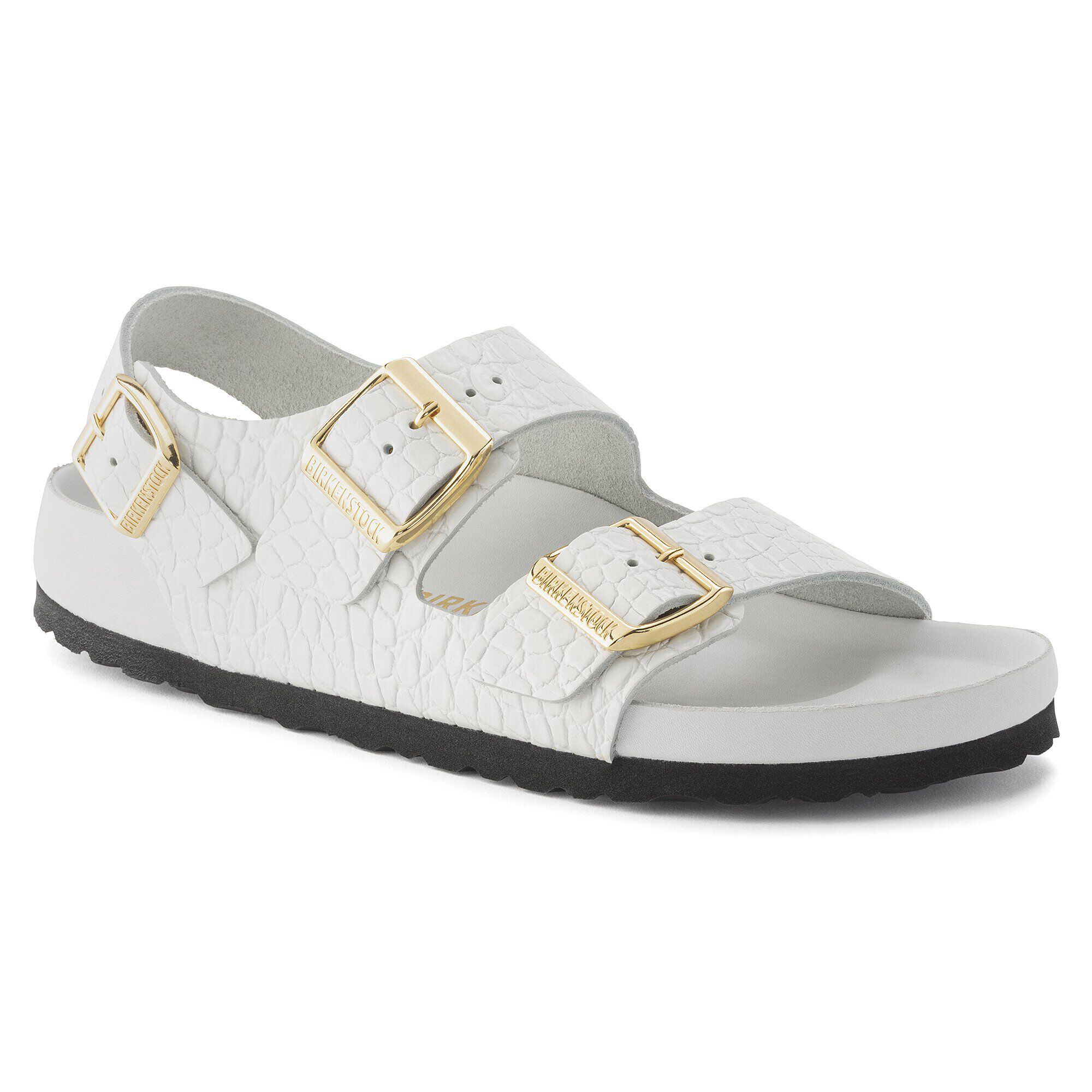 Milano Embossed Leather Emboss White
