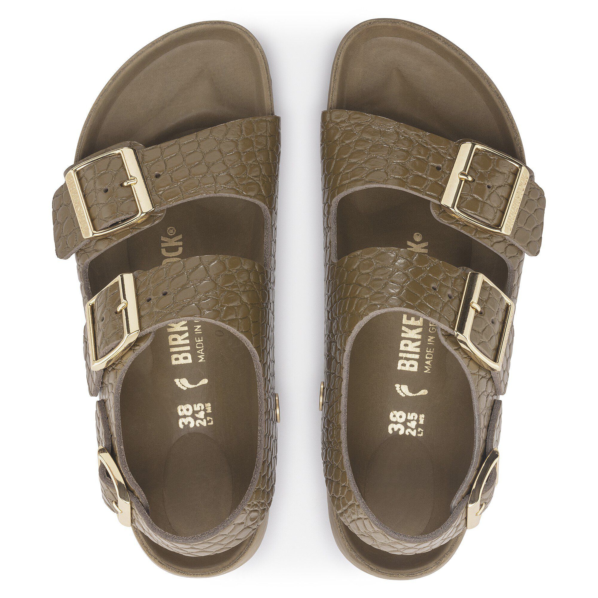 Alternative view of Milano Rivet Logo Natural Leather Embossed