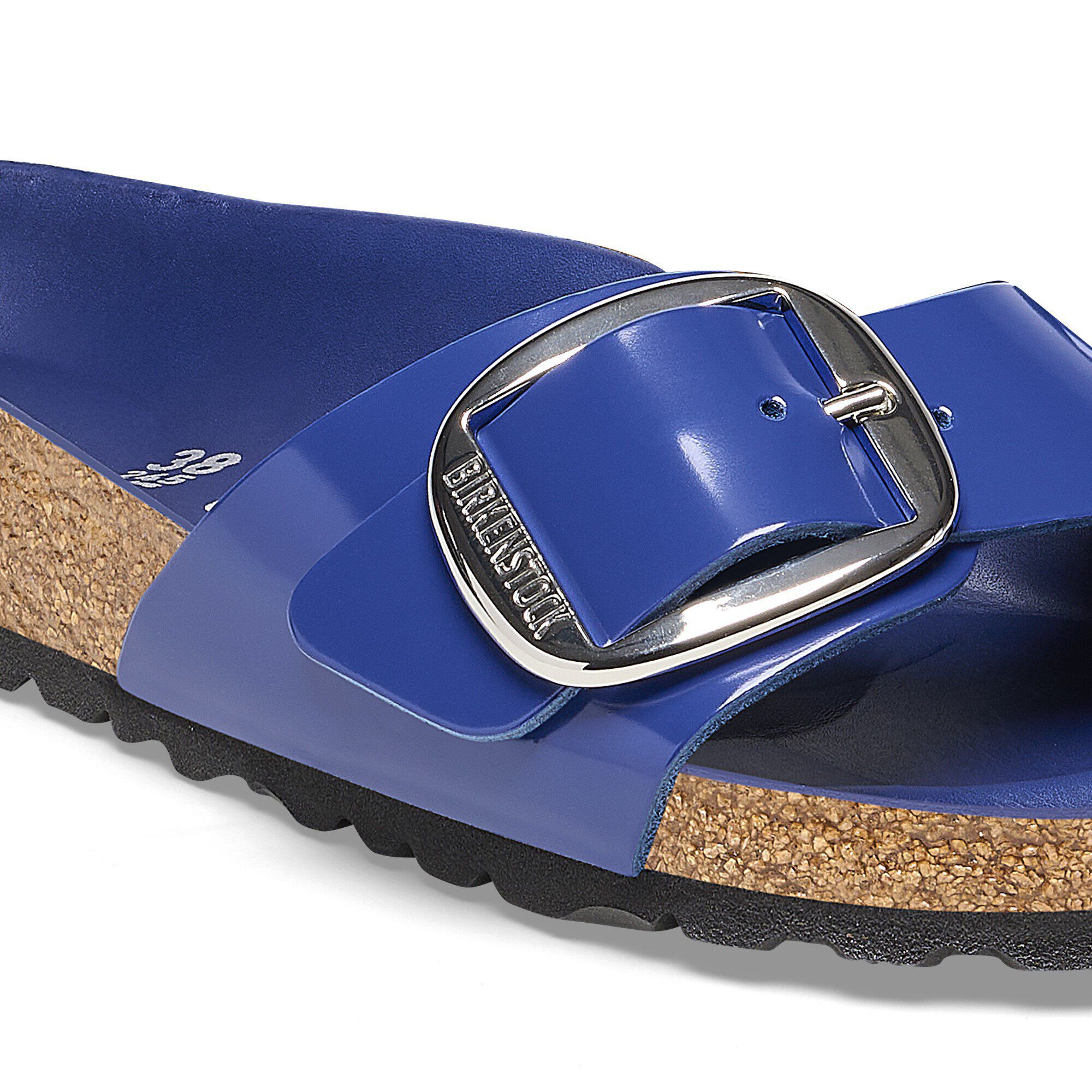 Madrid Big Buckle Natural Leather Patent - Image 7