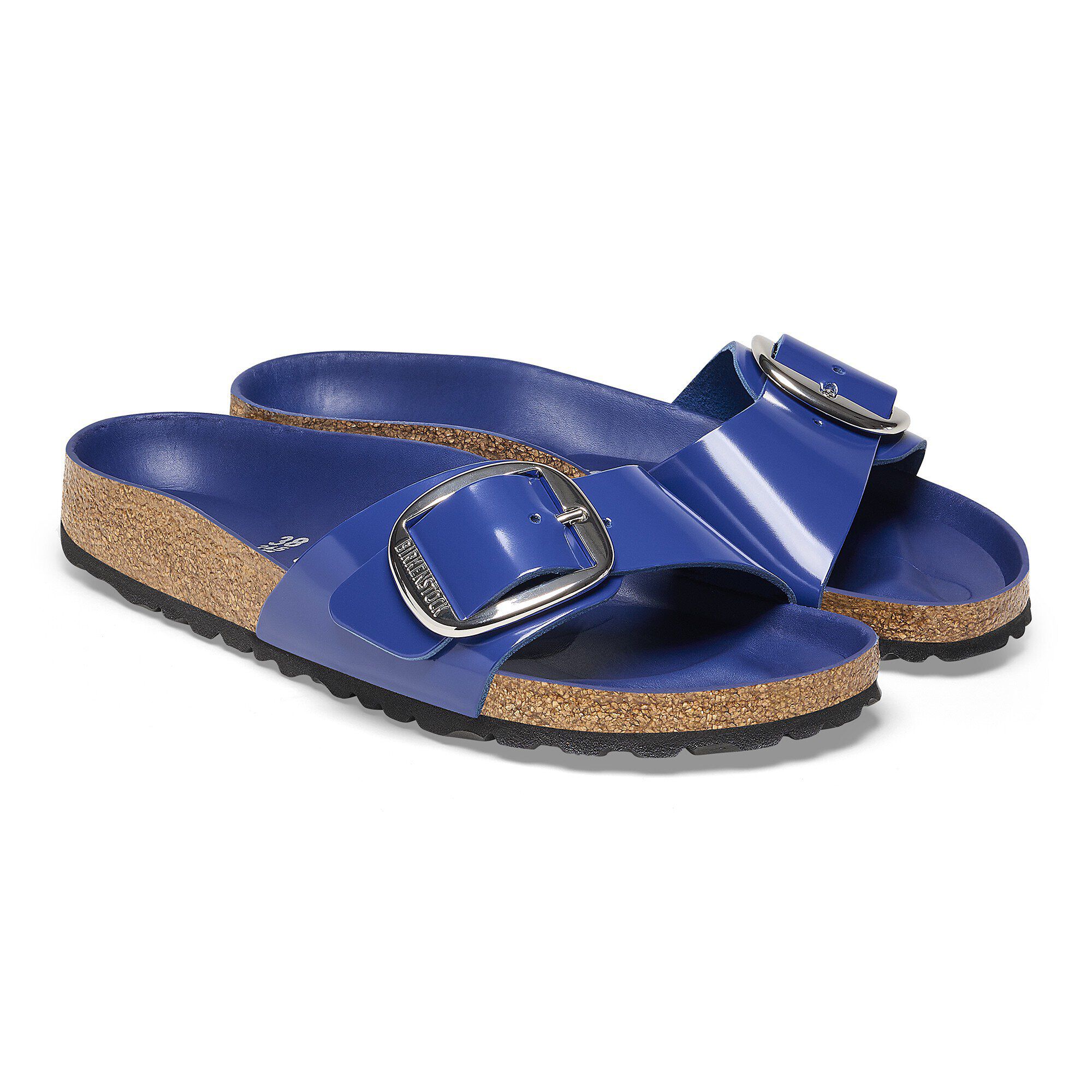 Madrid Big Buckle Natural Leather Patent - Image 8