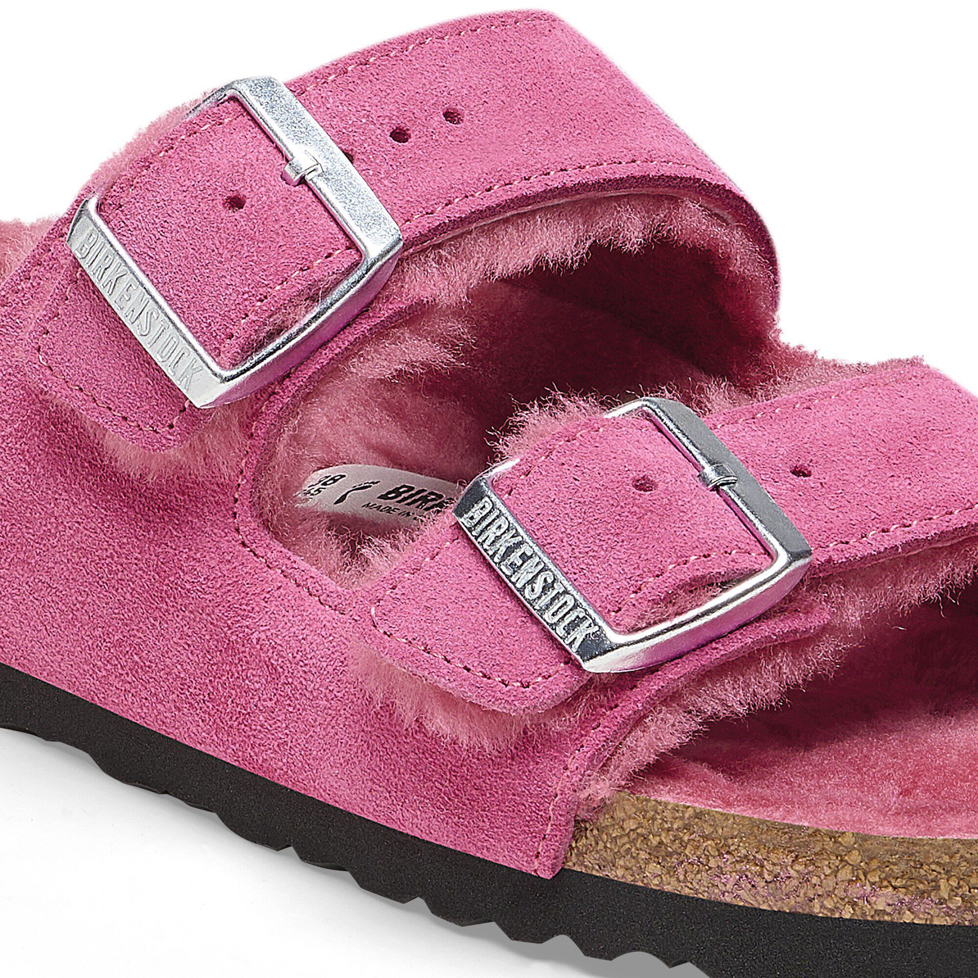 Arizona Shearling Suede Leather-Shearling Fuchsia Tulip - Image 5