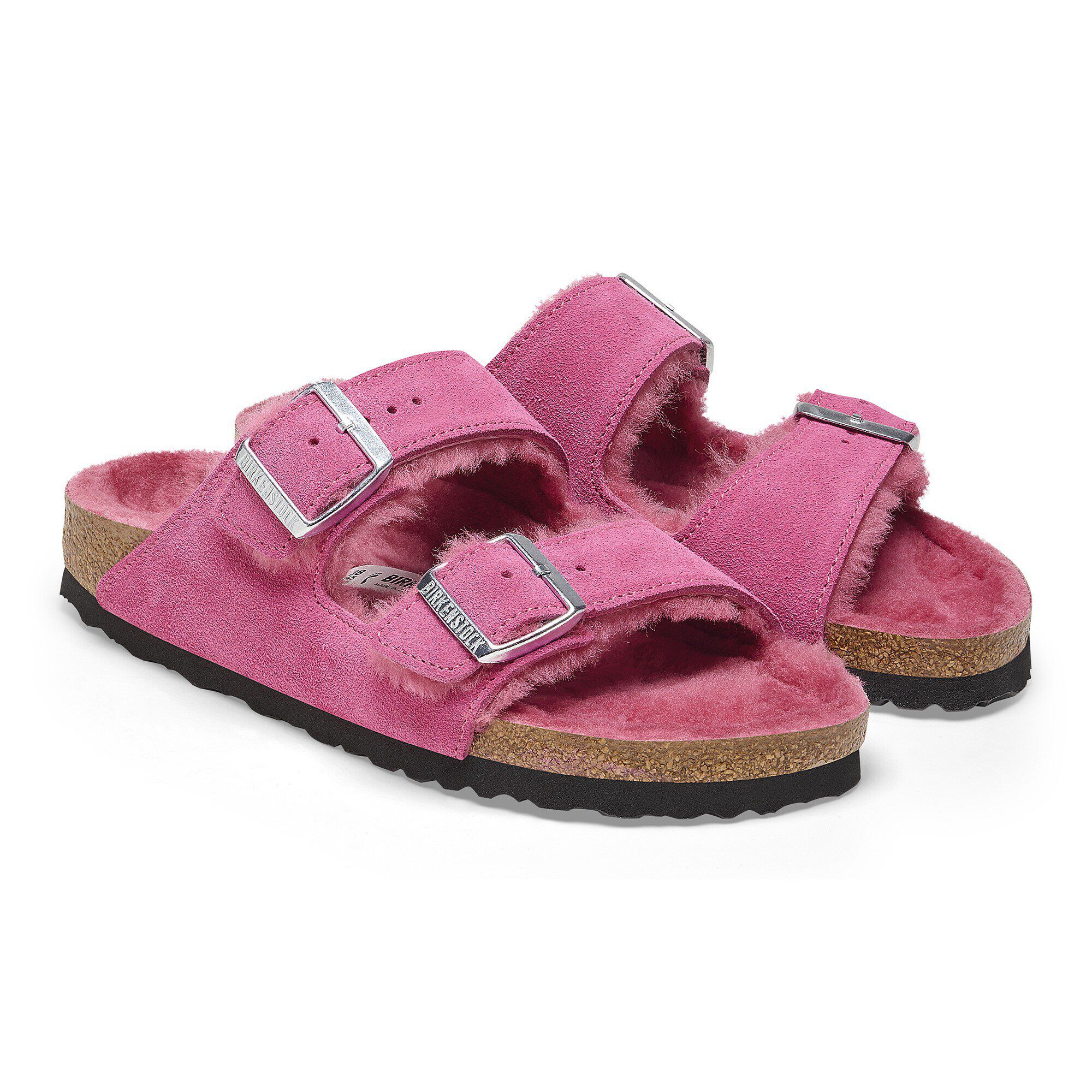 Arizona Shearling Suede Leather-Shearling Fuchsia Tulip - Image 7