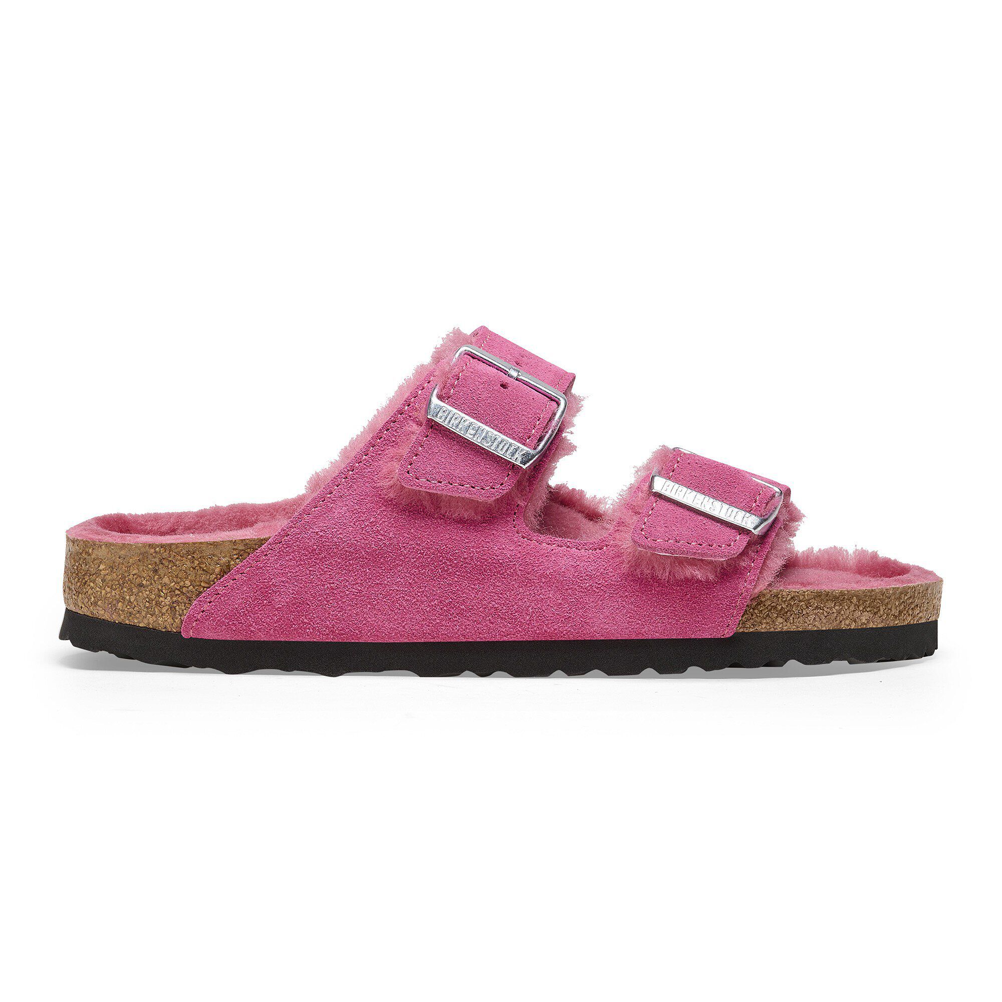 Arizona Shearling Suede Leather-Shearling Fuchsia Tulip - Image 3