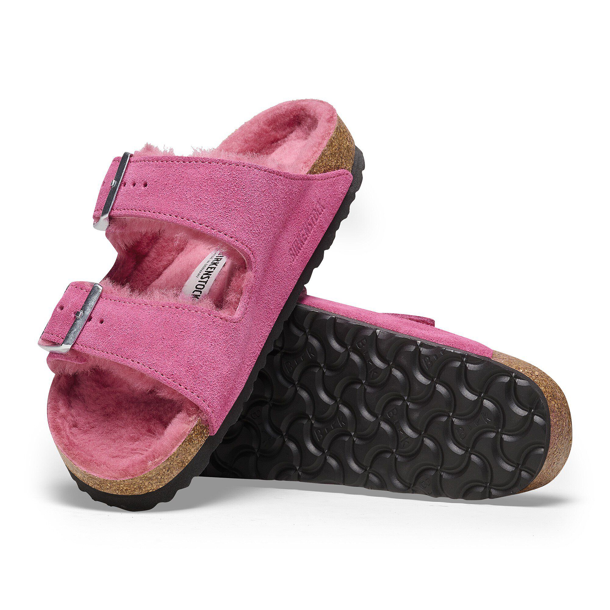 Arizona Shearling Suede Leather-Shearling Fuchsia Tulip - Image 8