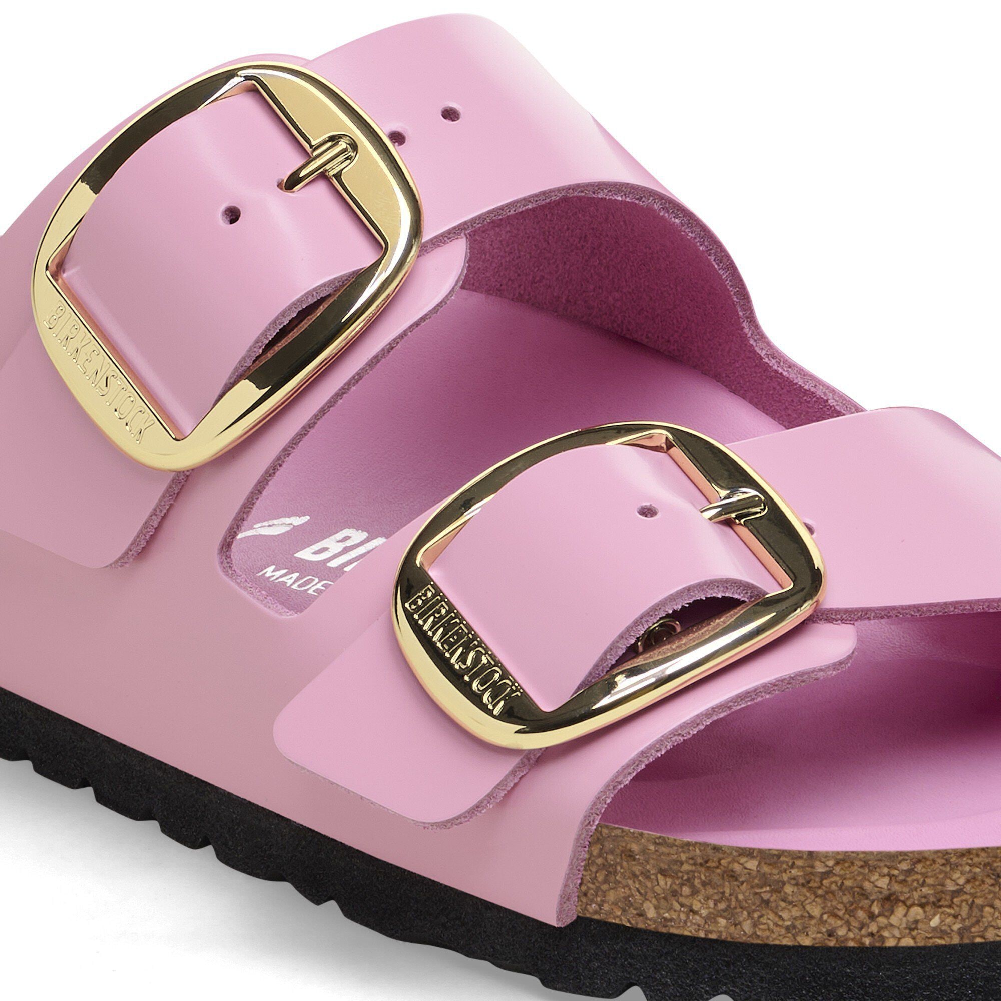 Arizona Big Buckle Natural Leather Patent High Shine Fondant Pink - Image 5