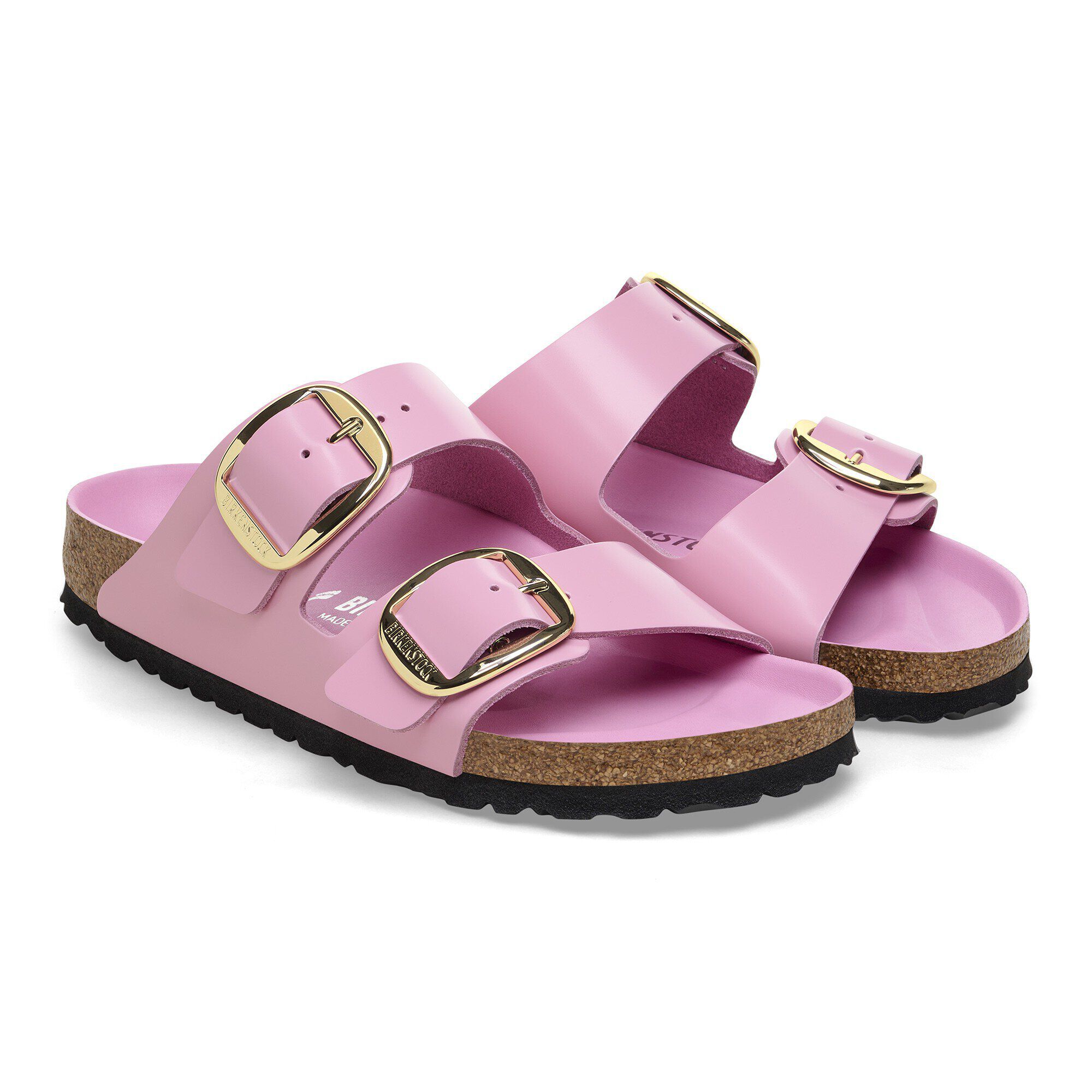 Arizona Big Buckle Natural Leather Patent High Shine Fondant Pink - Image 6