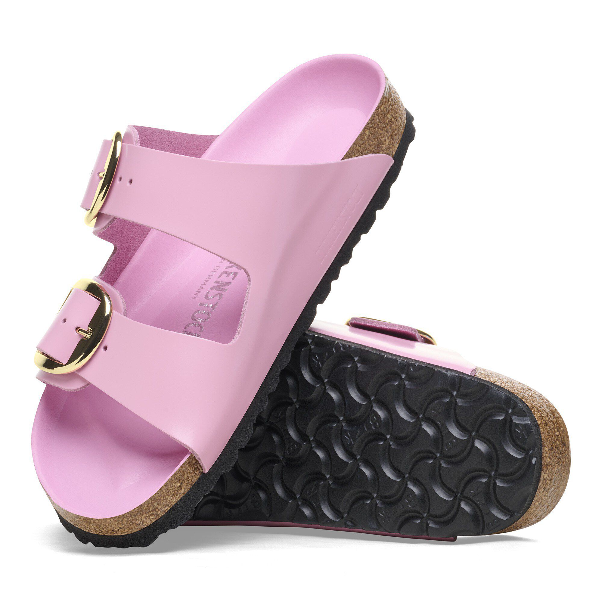 Arizona Big Buckle Natural Leather Patent High Shine Fondant Pink - Image 7