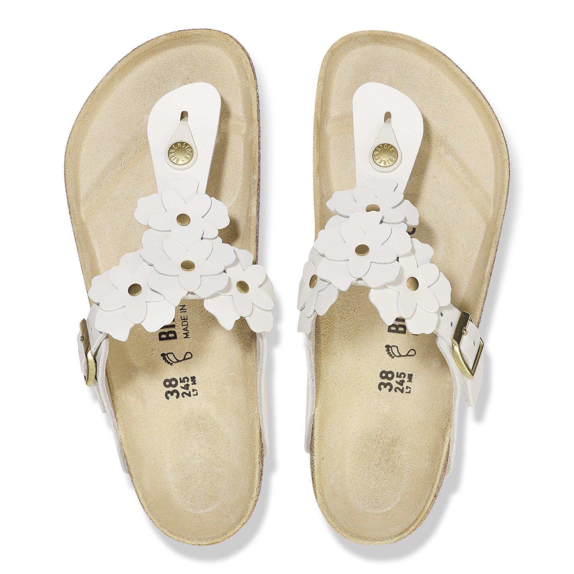 Alternative view of Gizeh Flower Embellishment Natural Leather