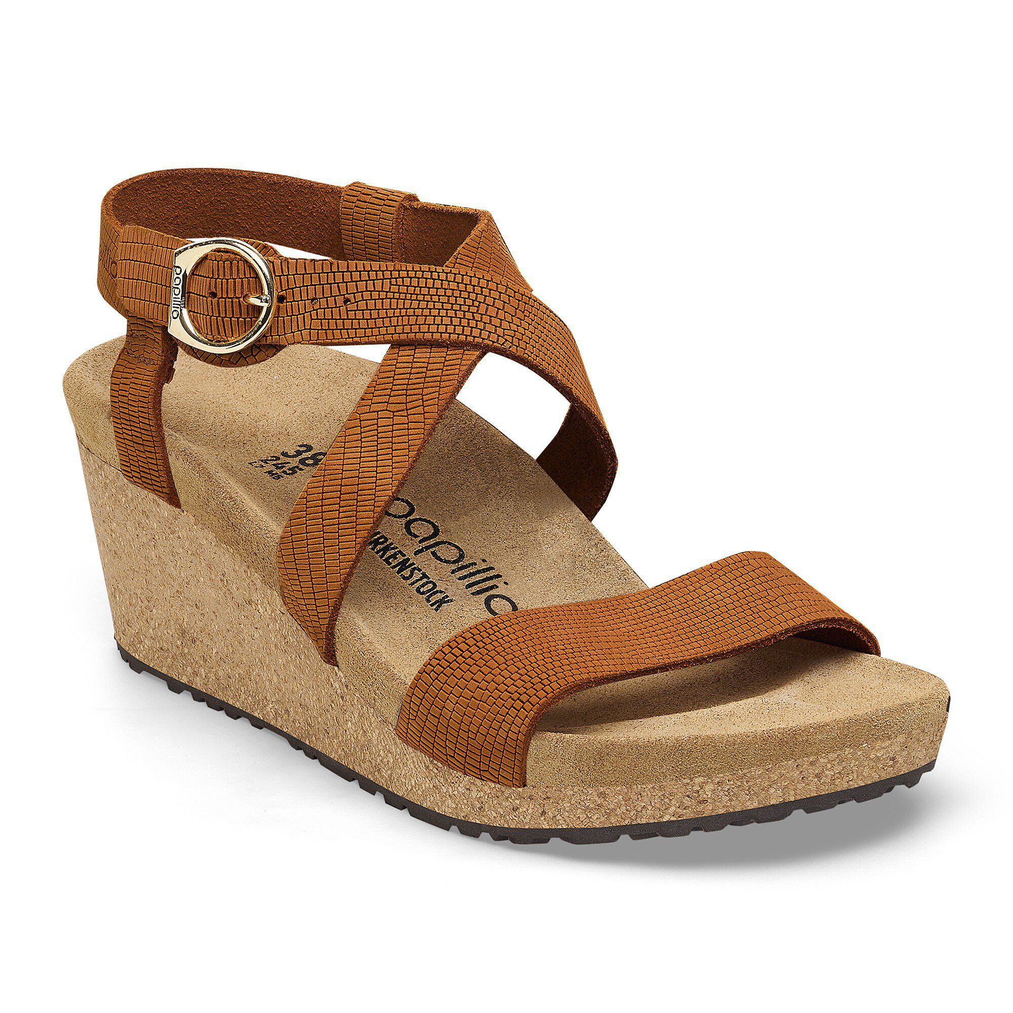 Sibyl Embossed Leather Burnt Orange