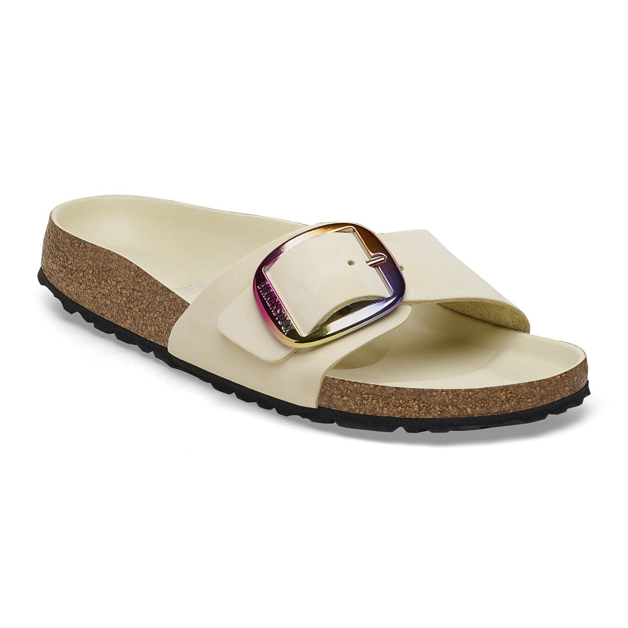 Madrid Big Buckle Natural Leather Nubuck