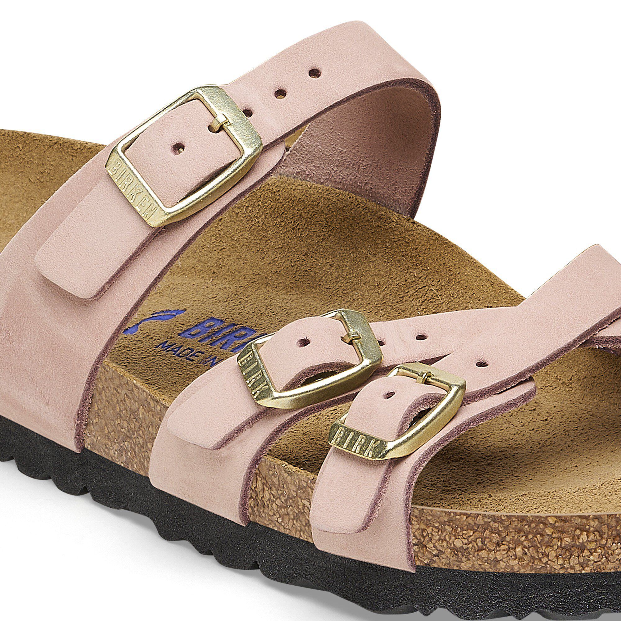 Franca Soft Footbed Nubuck Leather Soft Pink - Image 5