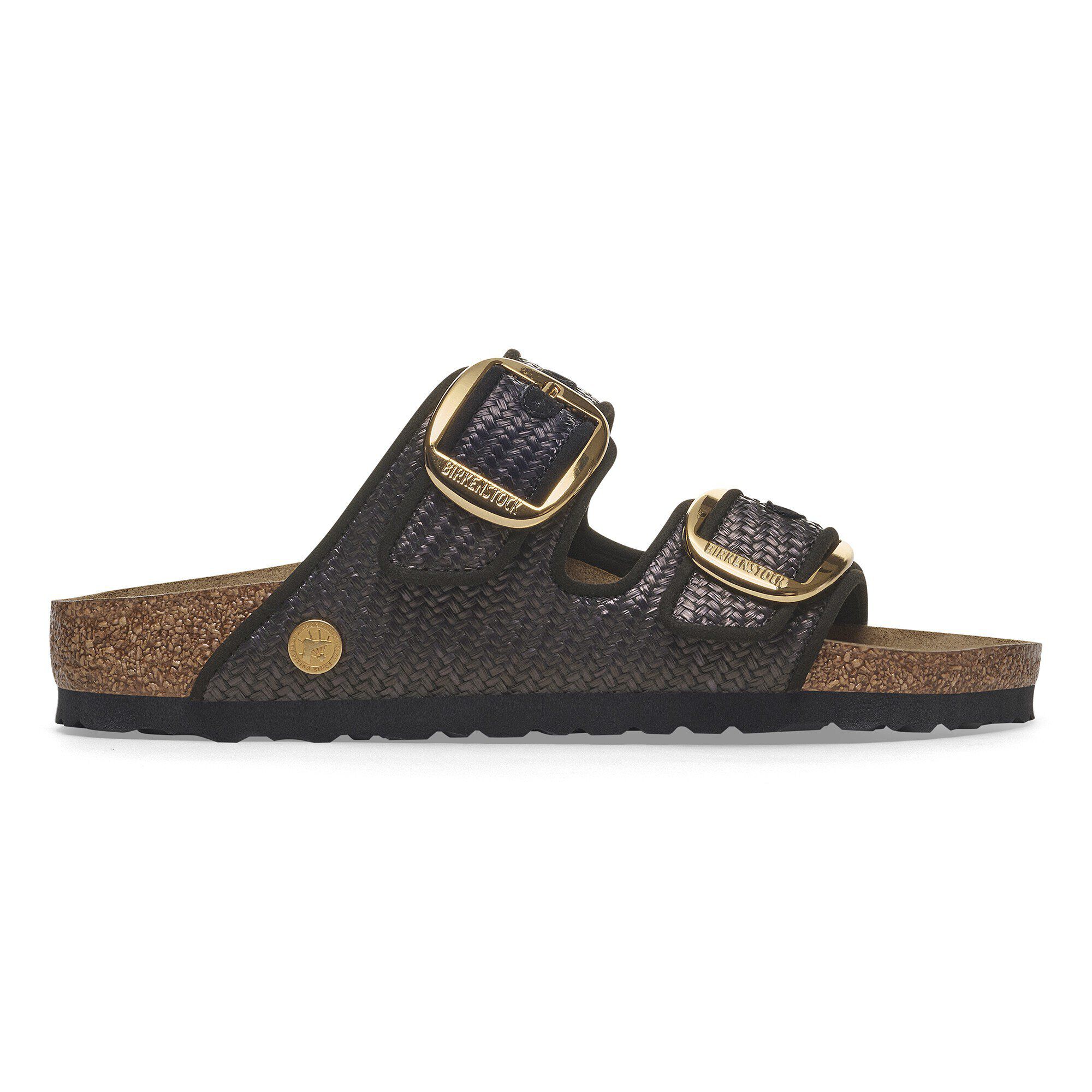 Arizona Big Buckle Textile Raffia Black - Image 3