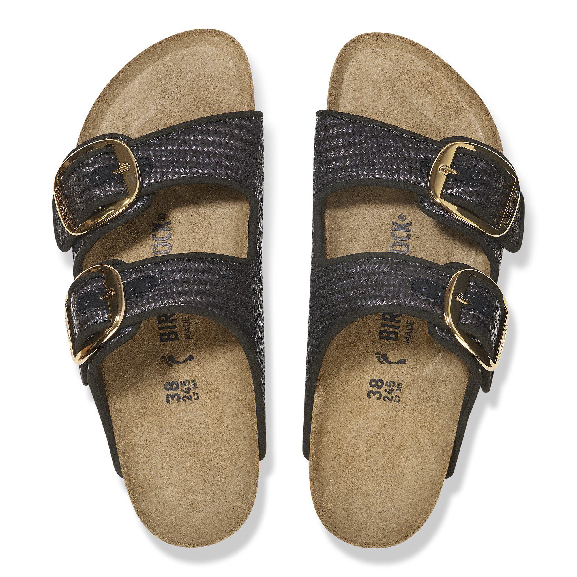 Alternative view of Arizona Big Buckle Textile Raffia Black