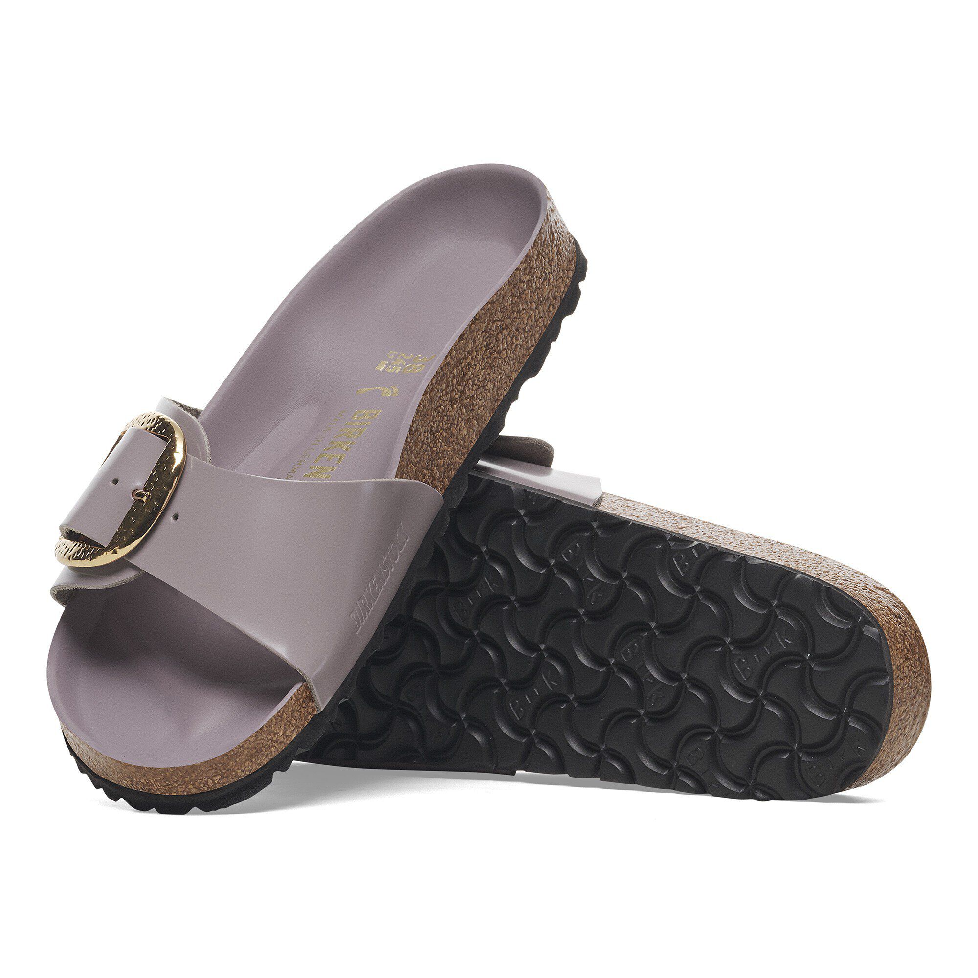 Madrid Big Buckle Natural Leather Patent - Image 5