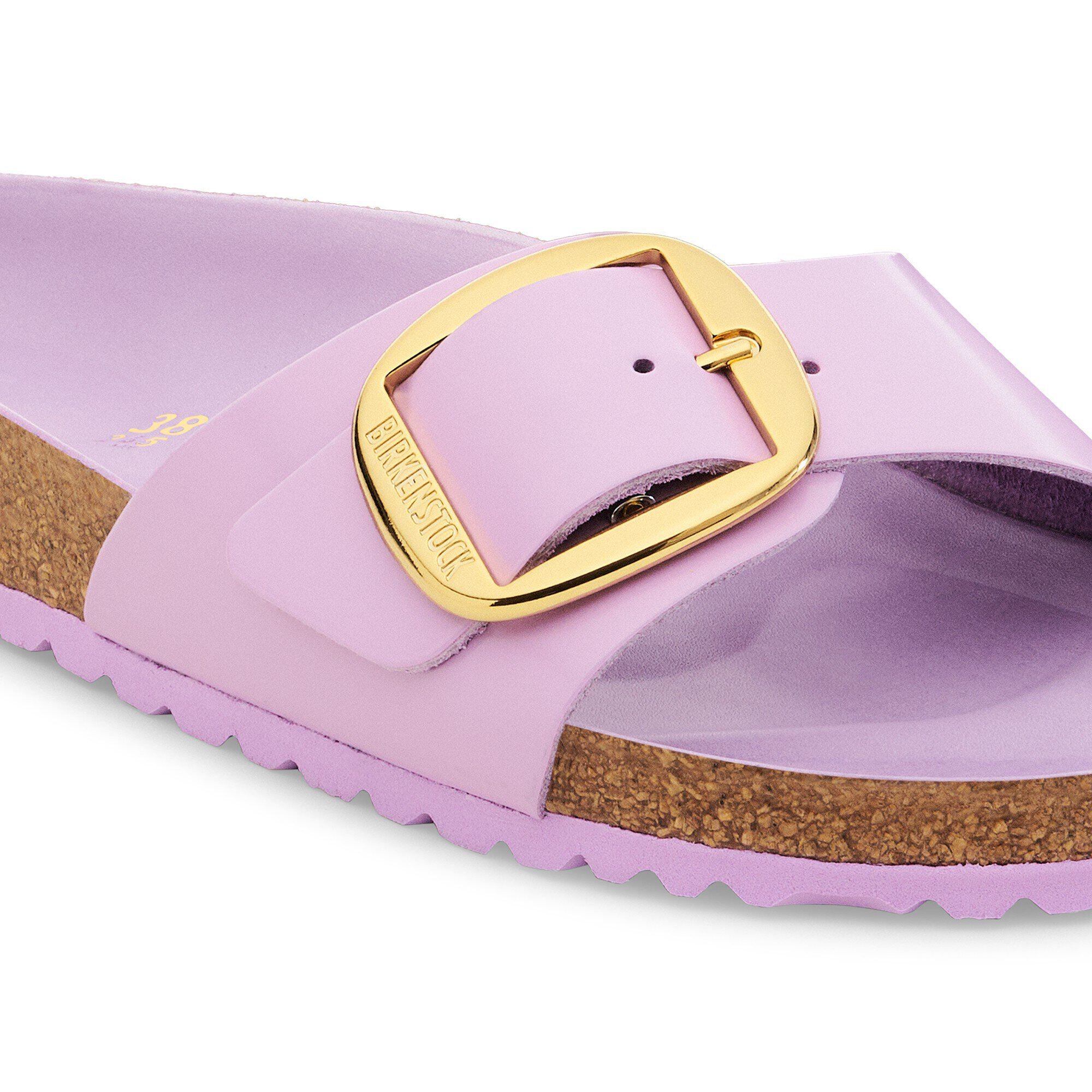 Madrid Big Buckle Natural Leather Patent - Image 5