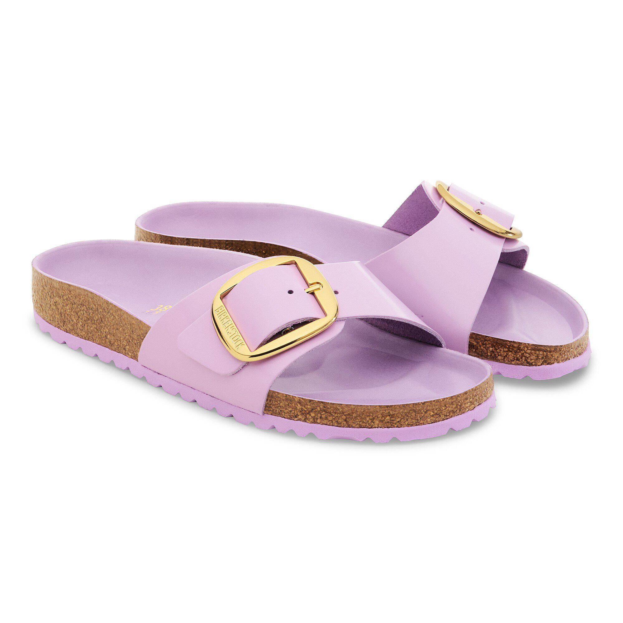 Madrid Big Buckle Natural Leather Patent - Image 7