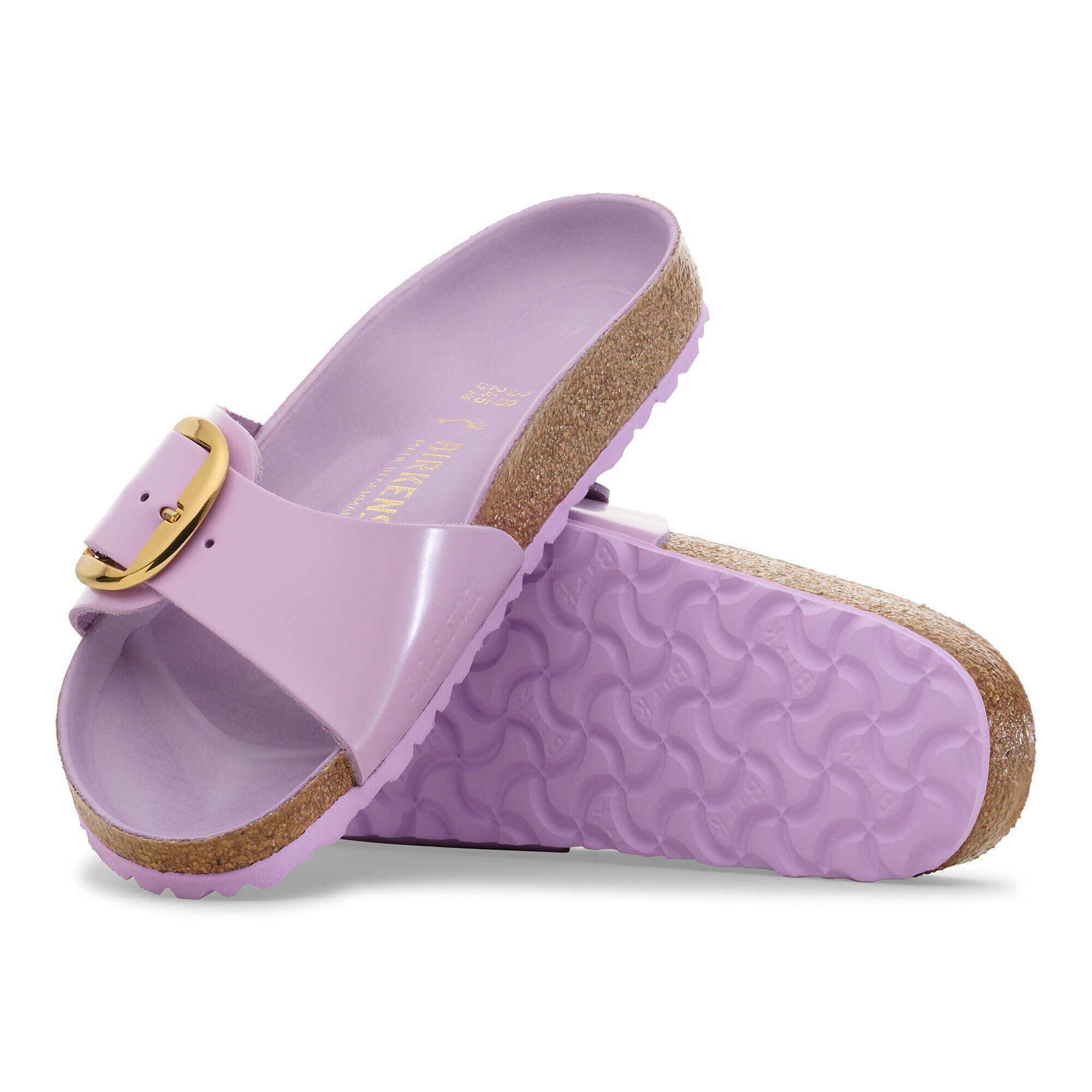 Madrid Big Buckle Natural Leather Patent - Image 8