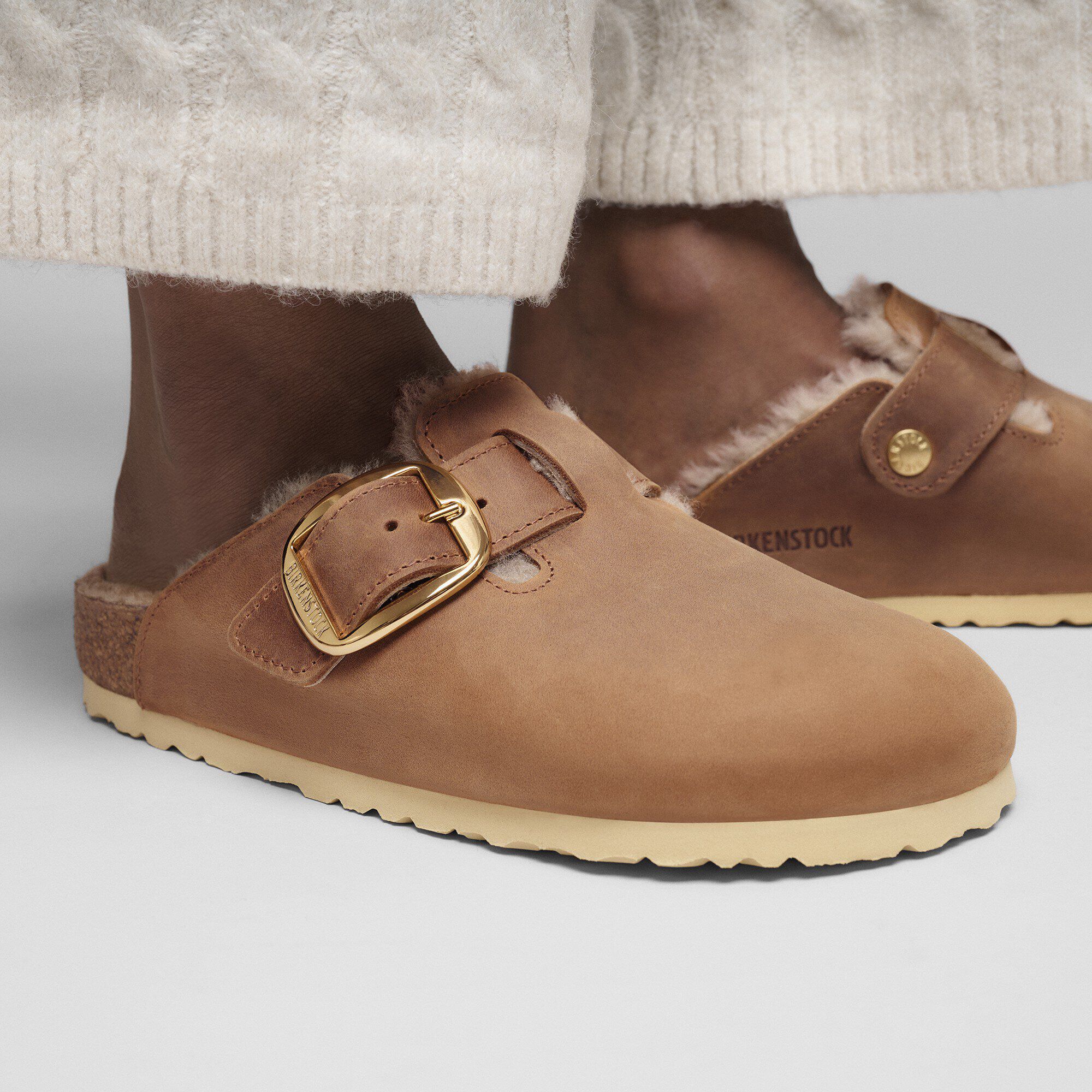 Boston Big Buckle Shearling Natural Leather Oiled - Image 8